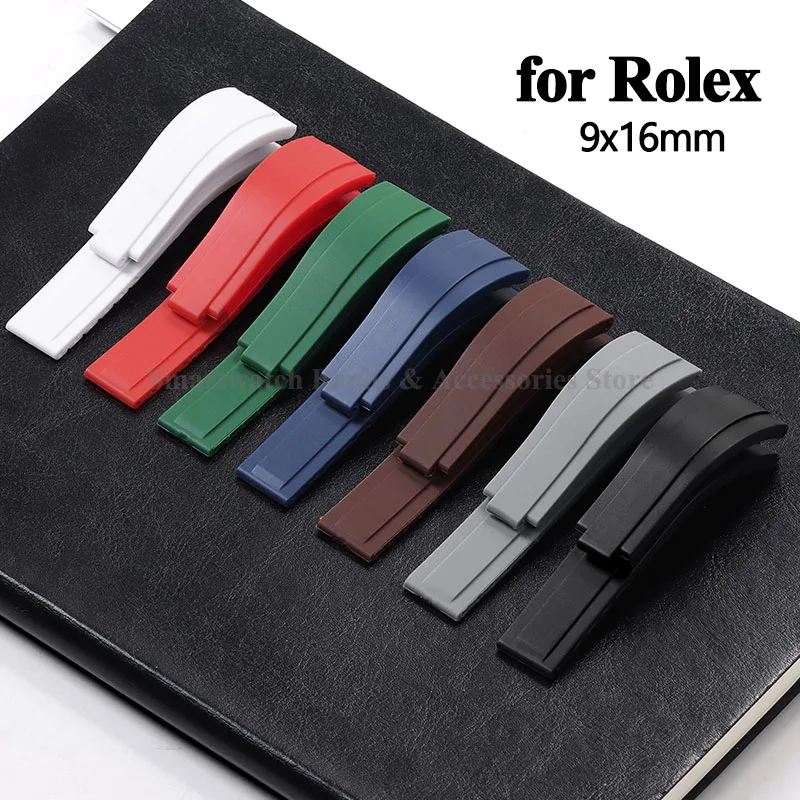 20mm TPU Silicone Watch Band for Rolex Submariner GMT Daytona for Oysterflex Metal Buckle Replacement Bracelet Men Accessories