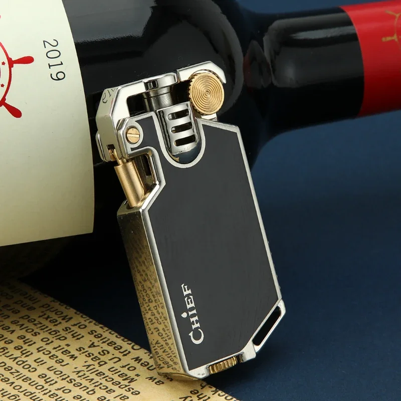 2025 nowa kreatywna Retro lekka ściernica nafta wiatroszczelna zapalniczka ze stopu dla mężczyzn wysokiej klasy prezent zapalniczka do papierosów