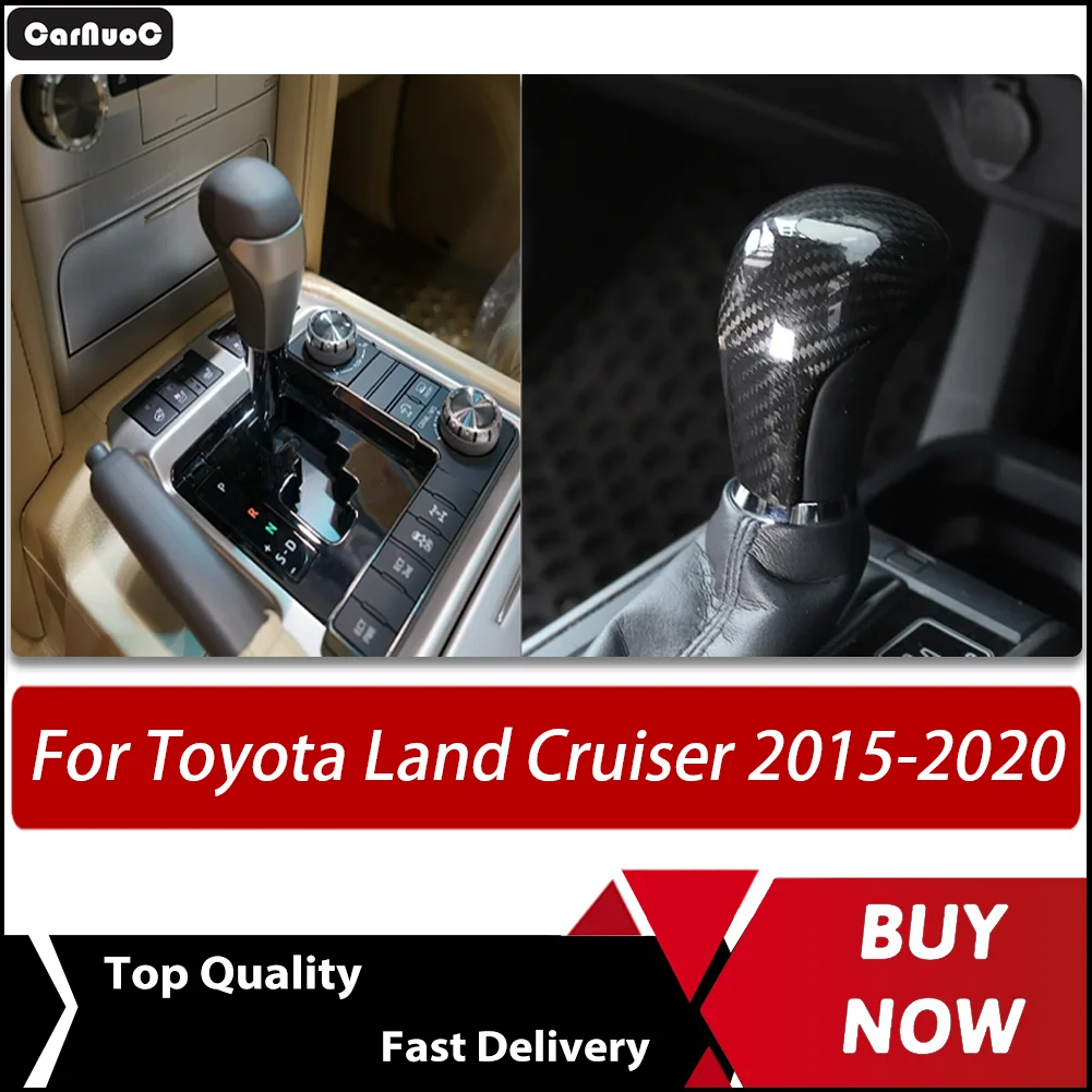 

Carbon Fiber Gear Knob Cover Sticker For Toyota Land Cruiser LC200 2015-2020