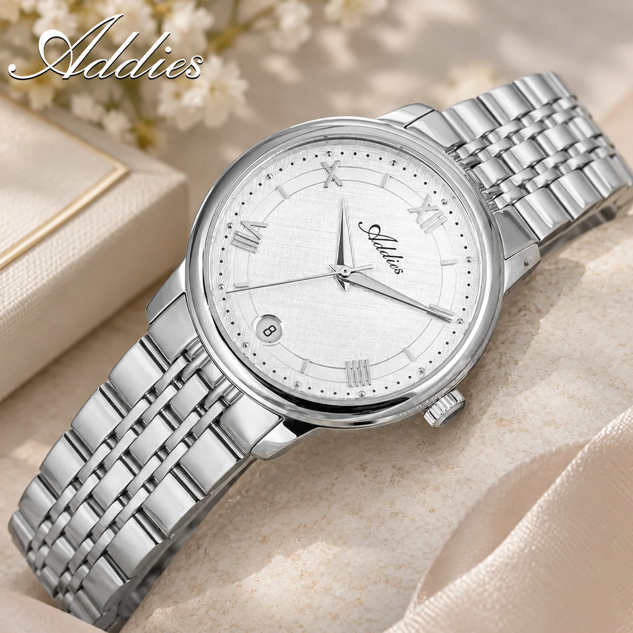 ADDIES Women's Quartz Watch Japan GM12 Sapphire Glass 5Bar Waterproof 316L Stainless Steel Watches Minimalist Luxury Wristwatch