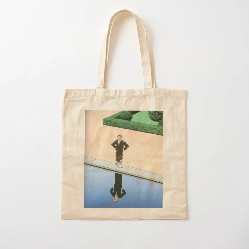 

Guy Billout Man's Reflection Tote Bag custom canvas bag female bag hand bags tote woman Canvas Tote