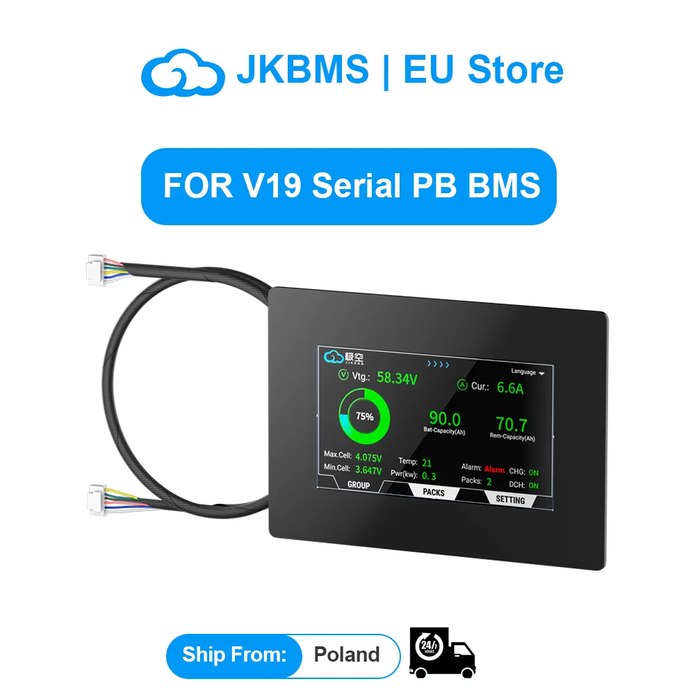 JKBMS JIKONG V19 Huishoudelijke Energie-omvormer BMS 8S/24V 16S/48V Li-ion/ Lifepo4/LTO Batterij BMS PB2A16S20P