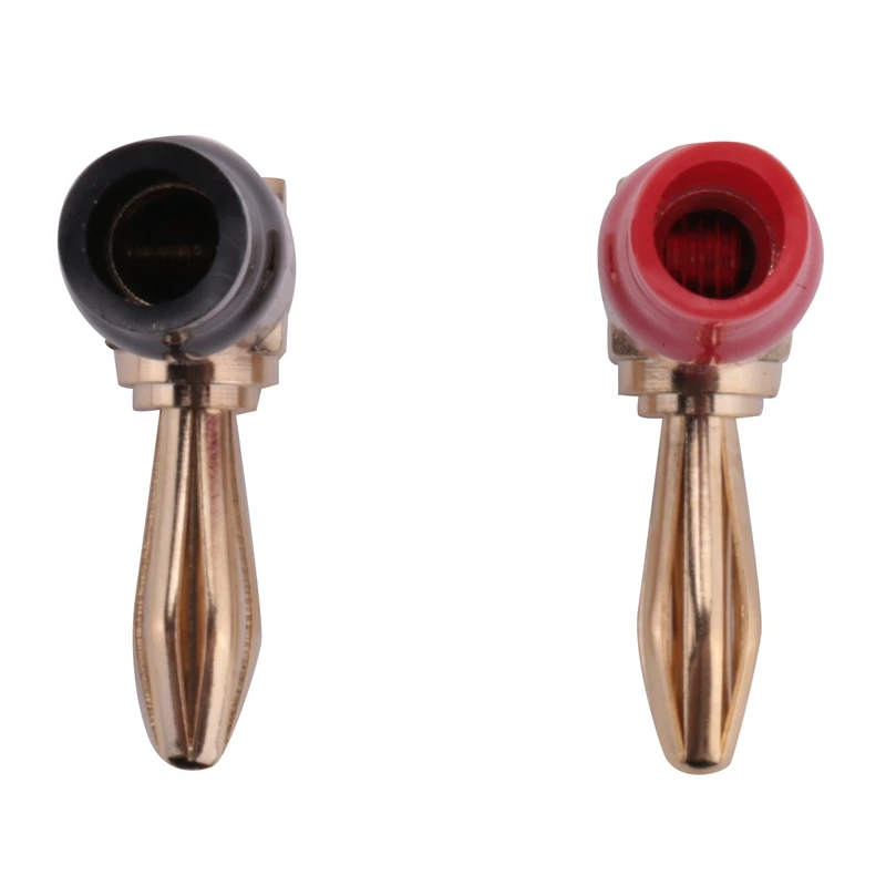 8 шт., 4 мм, разъем типа «банан», провода динамика, разъем-адаптер, 24-каратное позолоченное винтовое покрытие, чистая медь, прямоугольные вилки типа «банан»