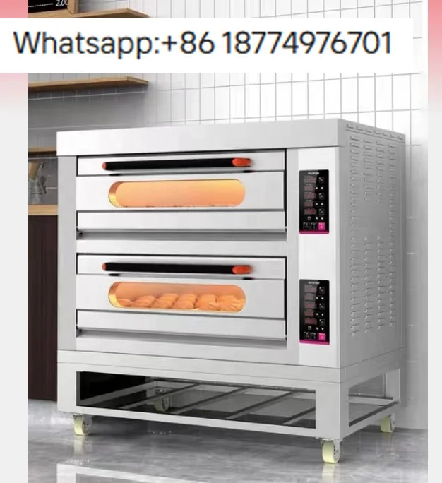

High Quality Commercial Toaster Steam Electric Heating Table Top Oven Pizza Oven 2 Tier 4 Tray Baking Bakery