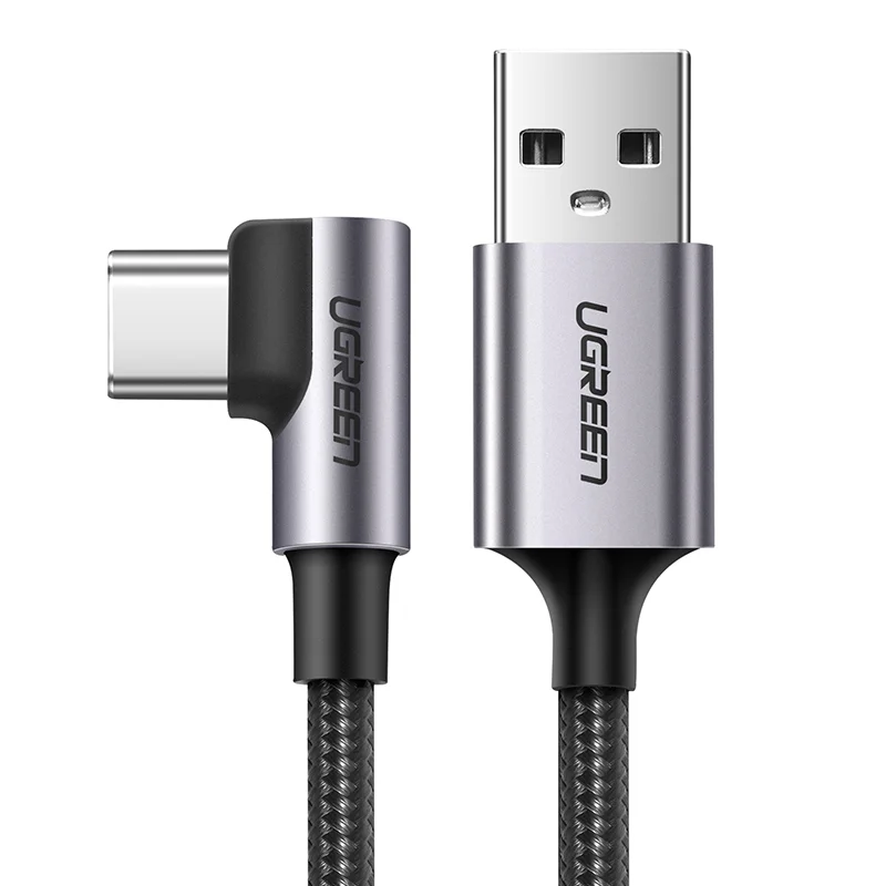 

UGREEN USB C-кабель под прямым углом 90-градусный кабель для быстрой зарядки USB-кабель типа C