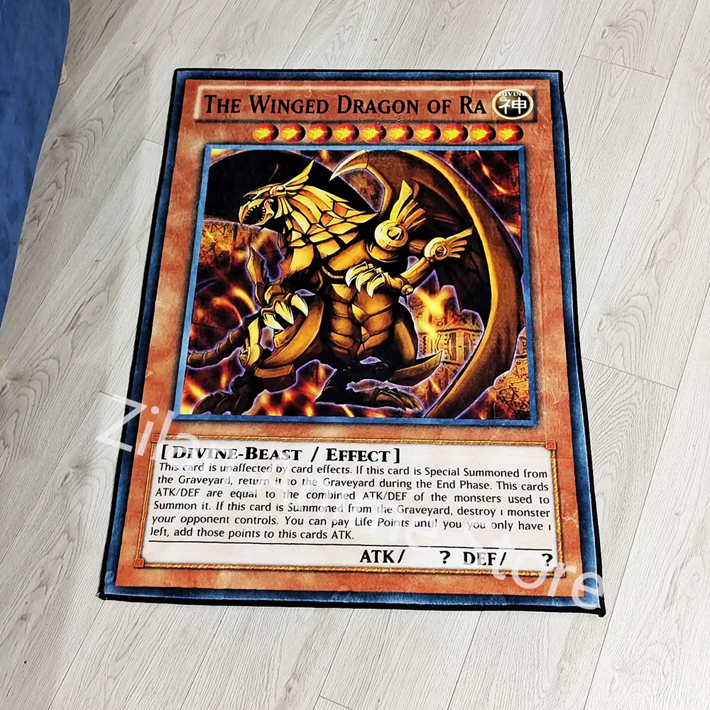 Custom Luxury Cartoon Anime Rug Winged Dragon Yu-Gi-Oh! Handmade Carpet Area Rug for Home Decor