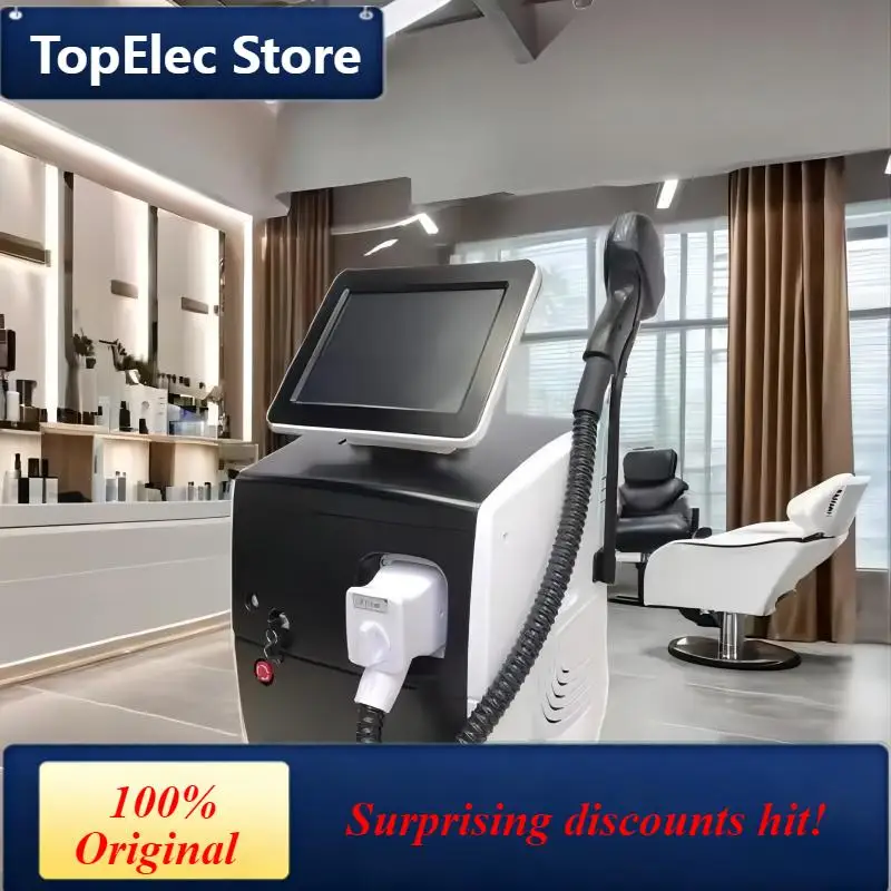 TopElec Laser Hair Remo Diode Machine Price Factory Professional 755 808 1064 3 Wavelength Diode Ice Hair Laser Remo