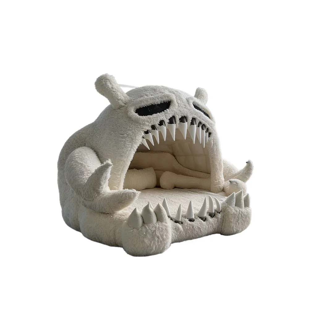 Monster shape plush sofa bed creative fluffy giant animal bean bag chair comfortable oversized