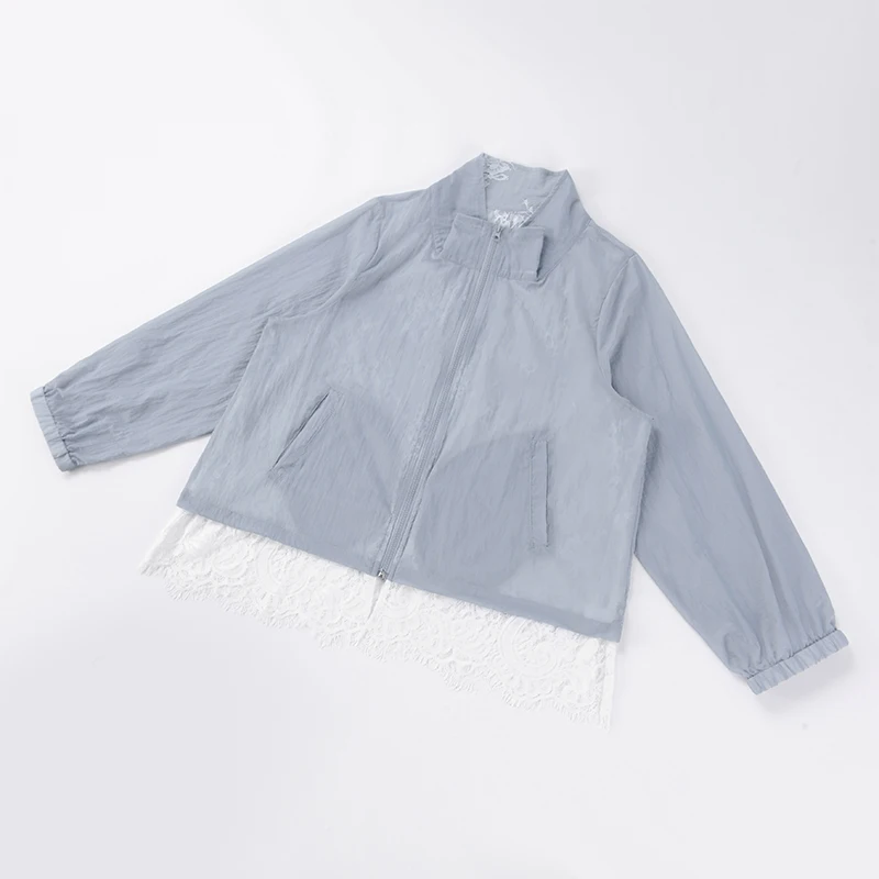 

Кружевная молния большого размера Long Sve Защита от солнца irt Дышащая легкая летняя утягивающая мясо Комфорт...