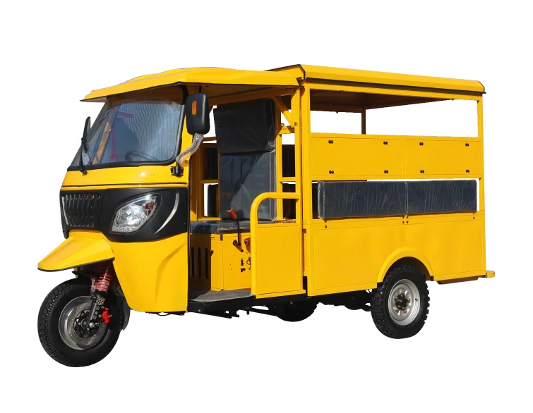 2025 Customizable 200CC Industrial Grade Motorized Tricycle 7-Seater Tuk Tuk Taxi Latest Model
