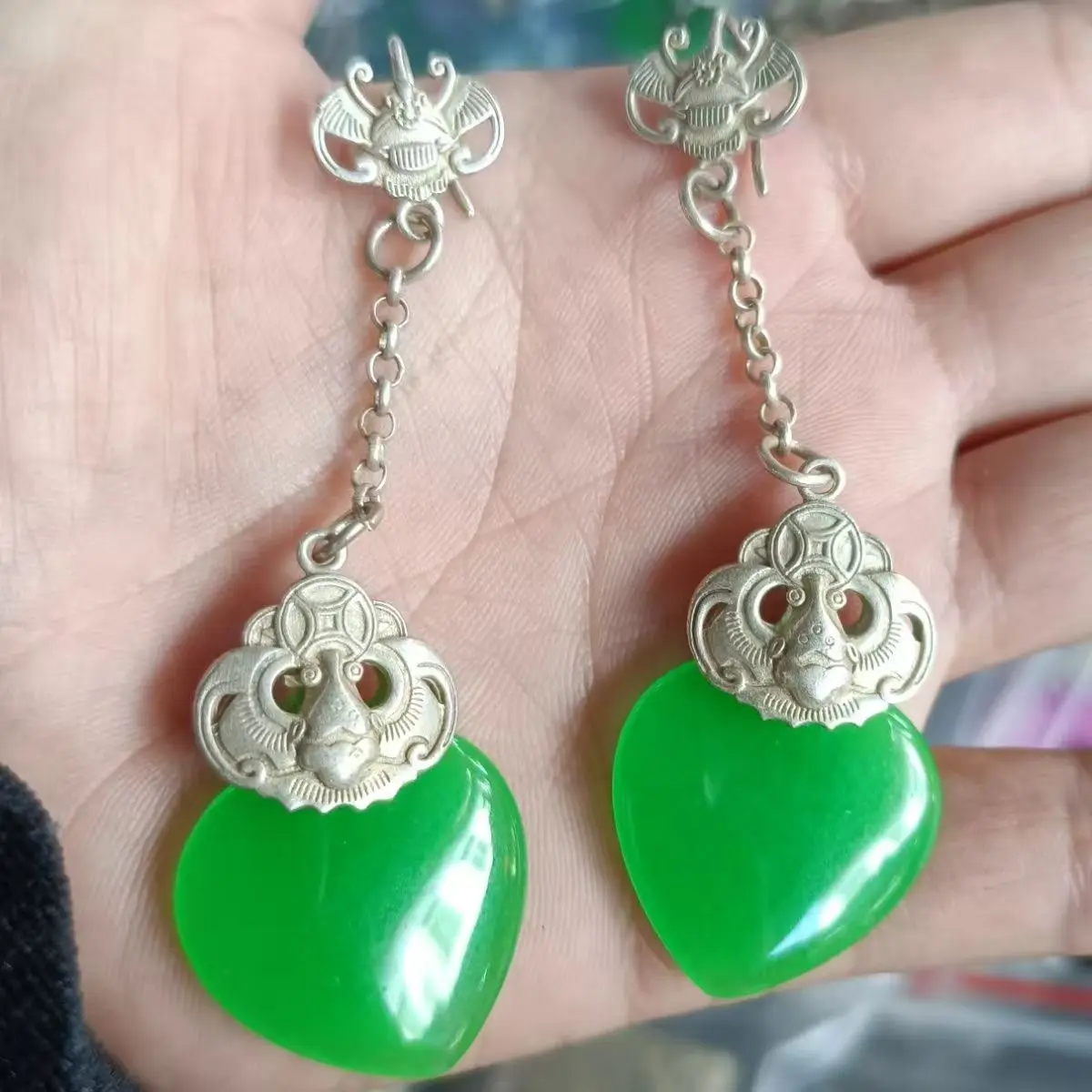 

Винтажные классические тибетские серебряные серьги, изысканные праздничные подарки для семьи и друзей