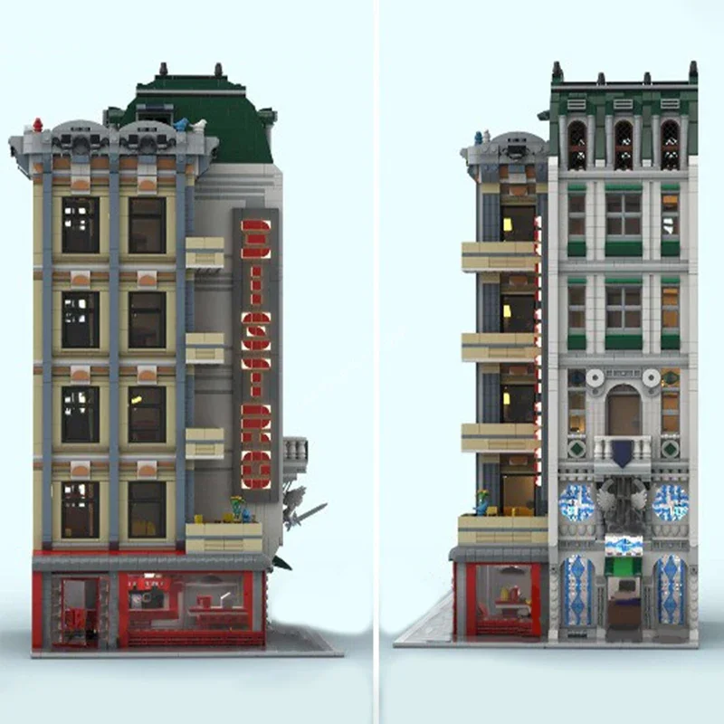 

3984PCS MOC Tower Corner Modular City Street View Model Architecture Building Block Creative Diy Kids Assembly Bricks Toys Gifts