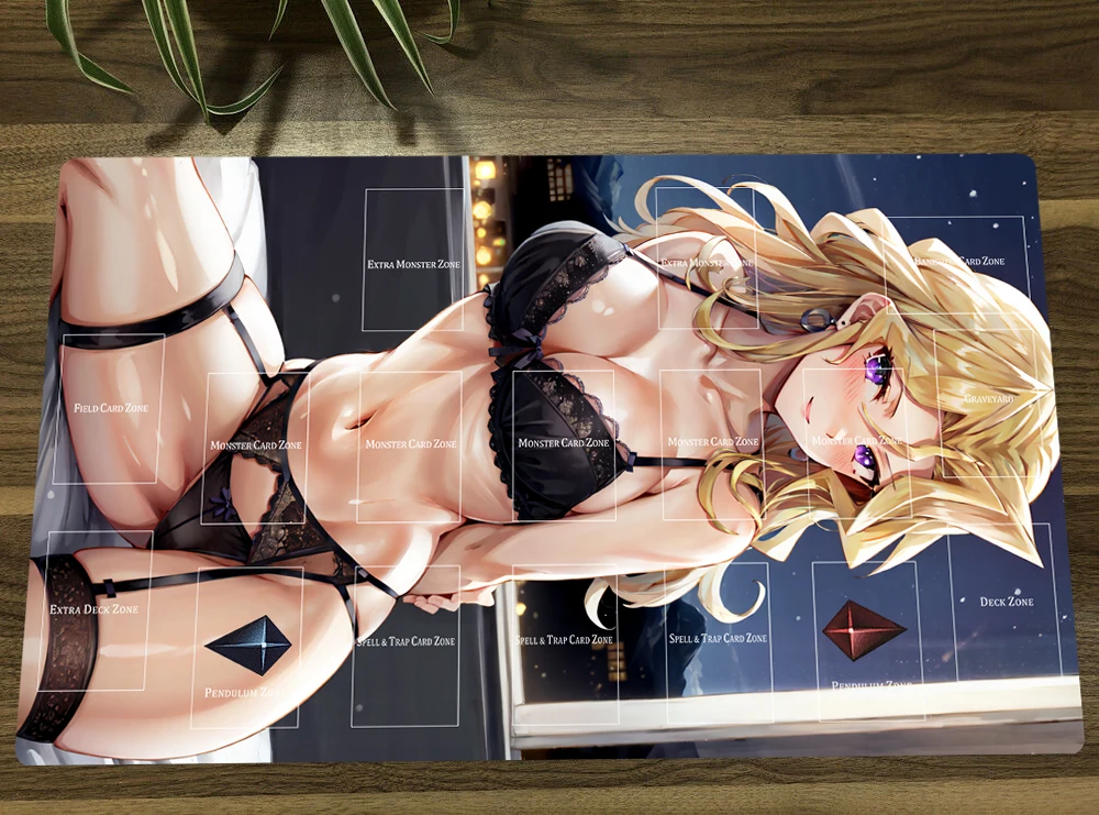 YuGiOh Mai Valentine TCG CCG Mat Trading Card Game Mat Table Playmat Desk Gaming Mat Mouse Pad Mousepad 60x35cm Free Bag