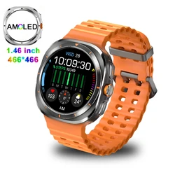 2024 New For Samsung Galaxy 7 Ultra Men Smart Watch AMOLED HD Screen Heart Rate Bluetooth Call NFC GPS Map Navigation SmartWatch