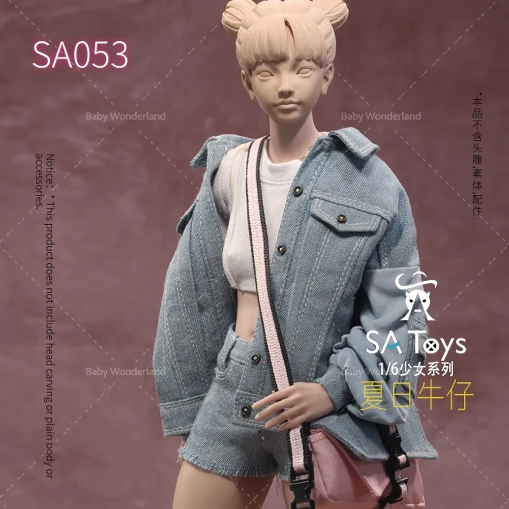 SA Toys SA053 1/6 Scale Cowboy Summer Set Shorts Clothing Accessories Fit For 12'' PH Female Soldier Action Figure Body Dolls