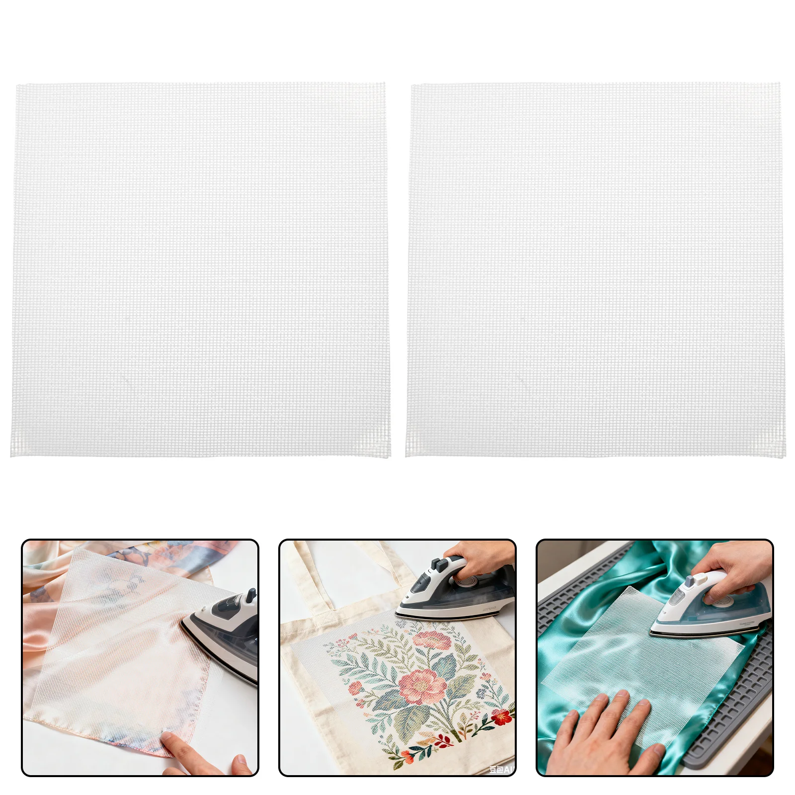 

10Pcs Breathable Mesh Silicone Fusing Mat Heat Resistant Applique Pressing Sheet 30x30cm Precision Quilting Craft Art Sewing Pad