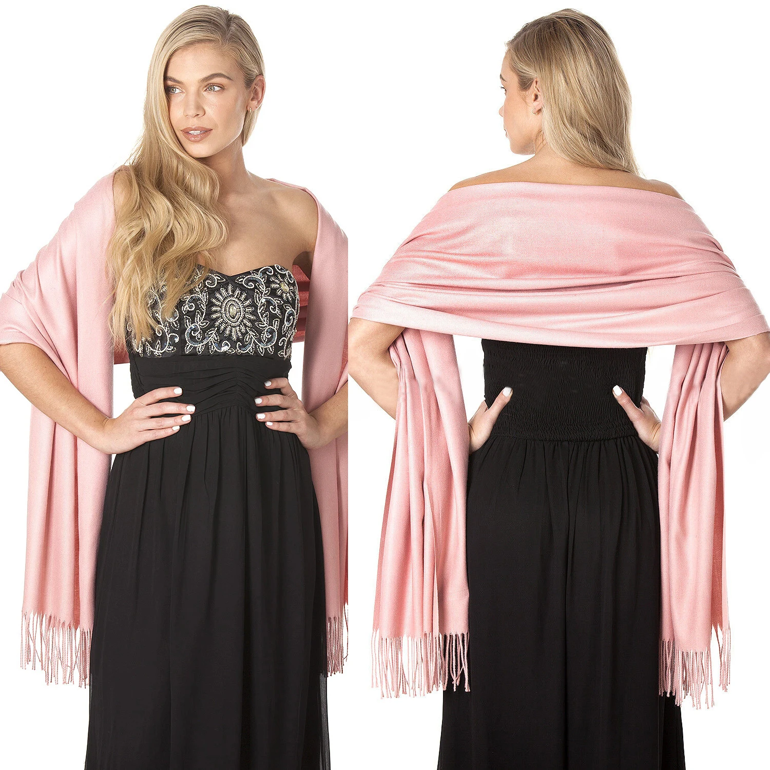 28 ألوان جديد شتاء دافئ الرقبة سرق المرأة الكشمير الباشمينا الزفاف مساء شال التفاف وشاح كبير شرابة بطانية سفر