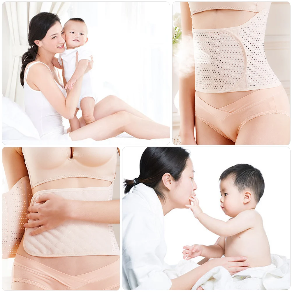 1pc Postpartum Abdominal Belt Skin Universal Size U-Shaped Breathable Mesh Waist Trainer Corset Pregnant Women Shaping Belt Body