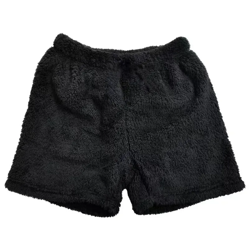 Winter Cute Soft Warm Velvet Shorts Sweet High Waist Women\'s Plush White Shorts Girls Casual Kawaii Y2k Flannel Shorts