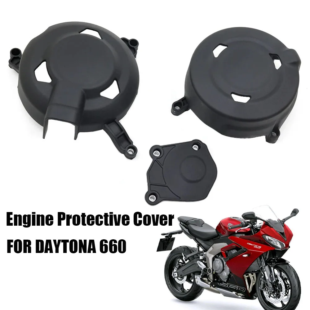 

Motorcycle Accessories Engine Cover Protector Case Engine Guard Protection Cover Set For Daytona 660 Daytona660 2024