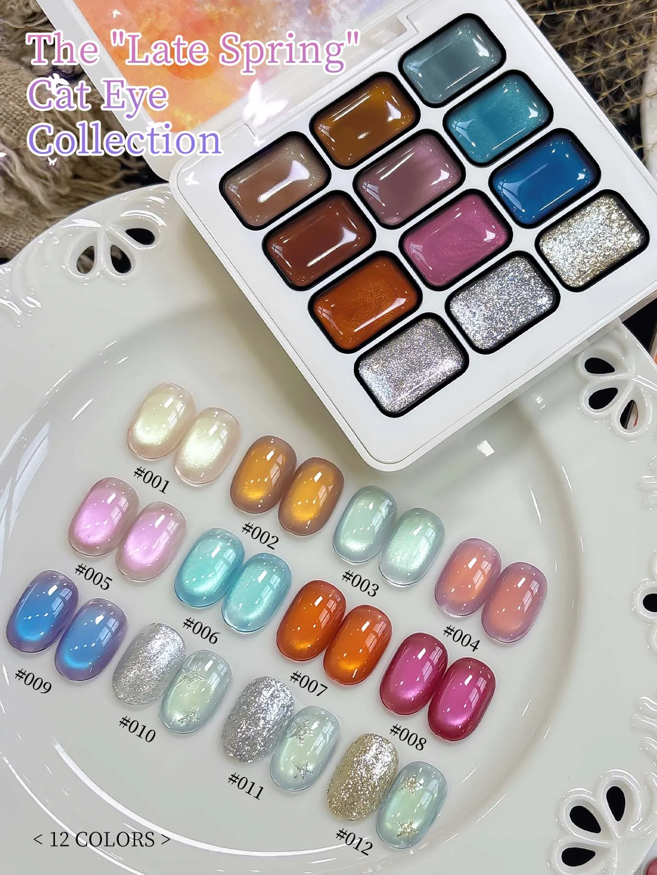 XEIJAYI 12 Colors Patting Gel Smudge Canned High Saturation Popular Semi-Solid Nail Polish Home Salons and Homes.