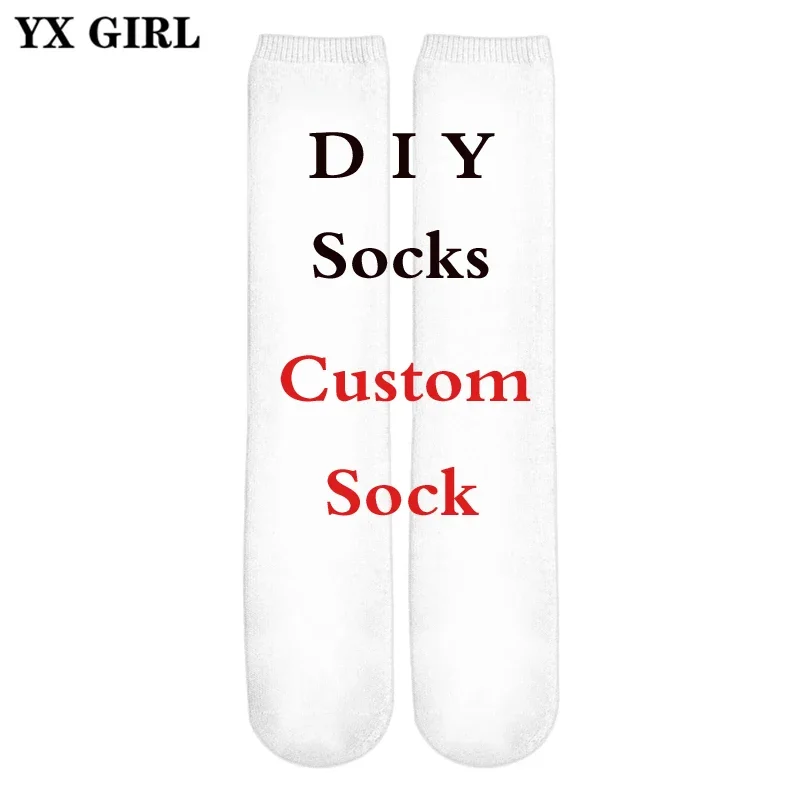 3D Print DIY Custom Pattern Design Vip Link Women/Man Warm Long Socks Fashion style Socks Drop Shipping Wholesalers Suppliers