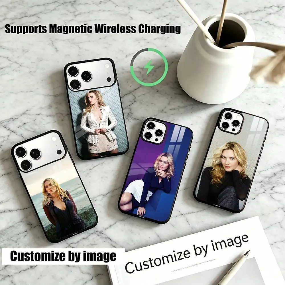 British Actress Kate W-Winslets  Phone Case For iPhone18,17,16,15,14,13Plus,Pro Compatible with magnetic wireless charging