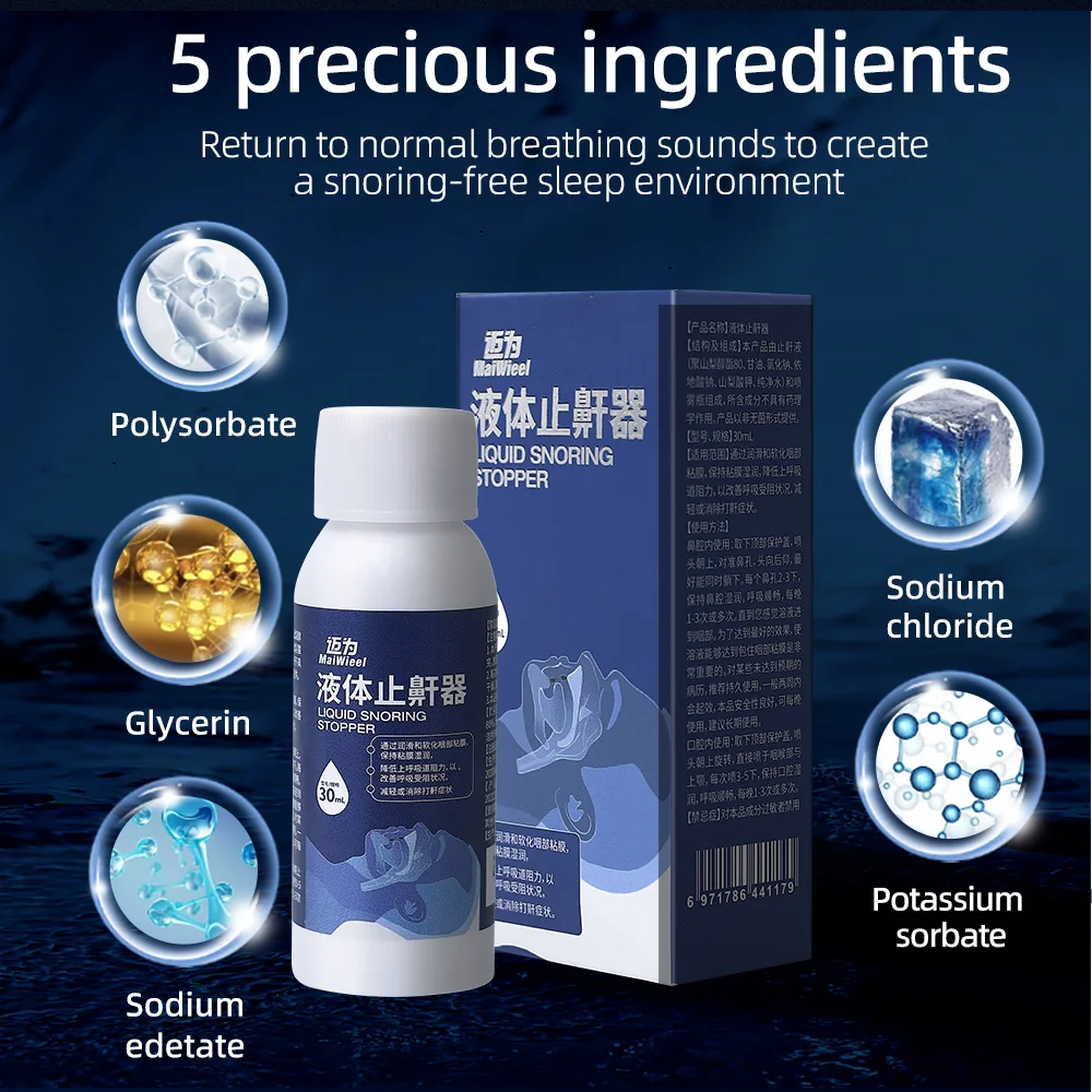 Anti Snoring Spray Sinus Relief Treat Mist Nose Care Stop Snore Throat Relief Sleeping Health Care