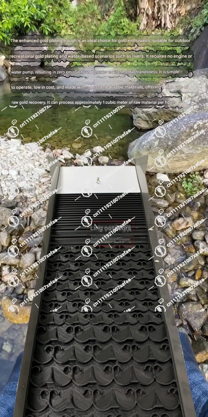 29Cmx78cm Gold Dream Rubber Sand Washing Pad, Suitable for Sand Washing Tank