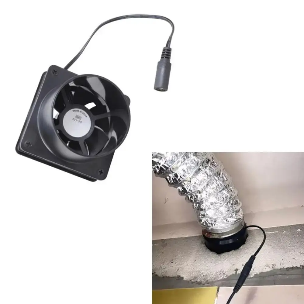 8cm Duct Blower Exhaust Fan 12V Adjustable Speed Exhaust Fan Duct Fan for Electronics 3D Printer Enclosure Welding Ventilation