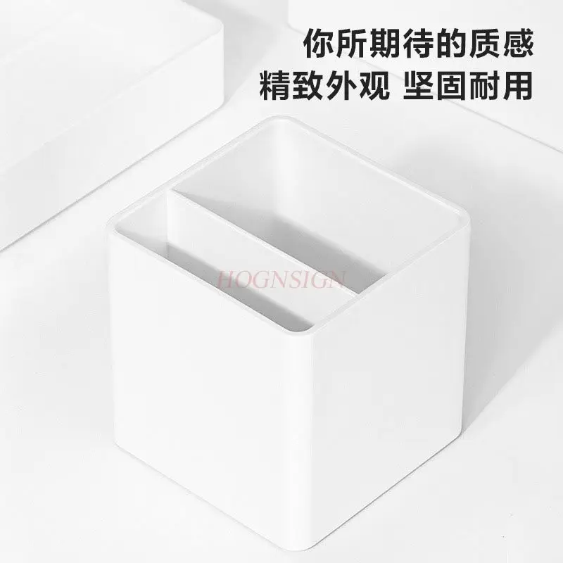 

1pcs Multi functional pen holder storage box, square simple desktop stationery pen holder, multifunctional office use