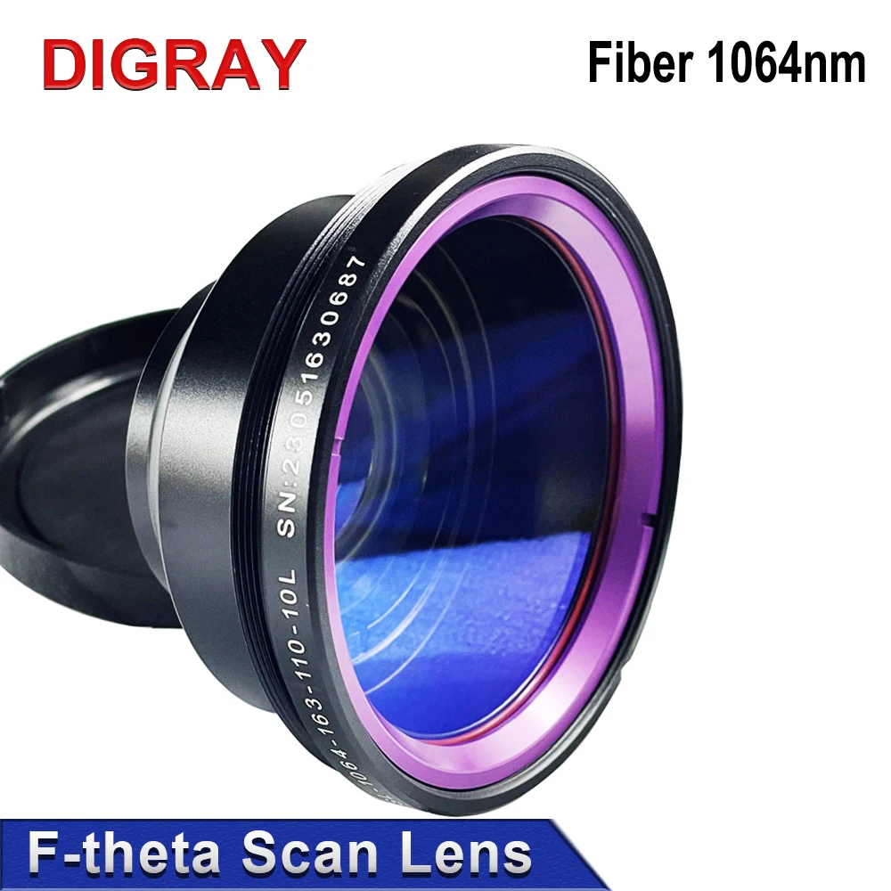 DIGRAY F-theta Scan Lens  M85x1 1064nm Field Lens 50-400mm F80-525mm for YAG Optical Fiber Laser Marking Machine SpareParts