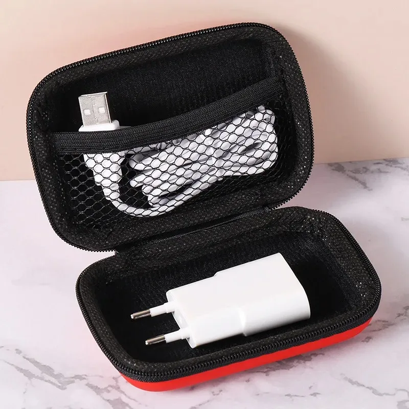 2.5 inch Hard Disk Box Solid Color Protection Bag Portable Hard Disk Case for Earphone SD TF Card Cable Charging Case Holder