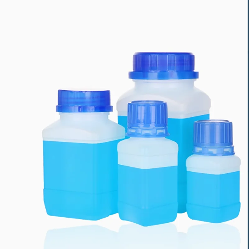 Seal thickened small mouth square plastic bottle reagent empty bottle 500/1000ml sample chemical packaging bottle