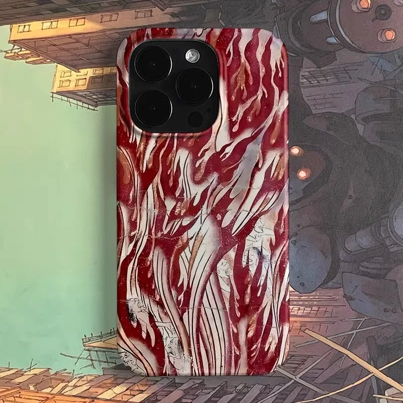 

Ins Korean Red Dunhuang Art Phone Case for IPHONE 17 Air 16E 15 PROMAX 14 Plus 13 12 MINI 11 PRO 16Plus XR Acrylic Phone Cover