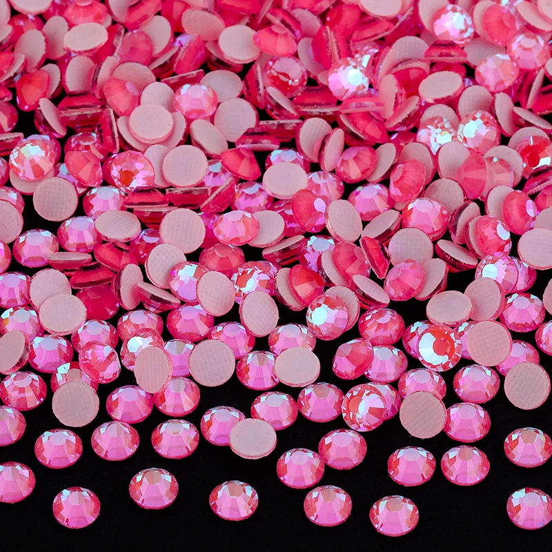 QIAO SS6-SS30 Neon Jelly AB Hotfix Strasssteine aus Kristallglas, Flache Rückseite, Glitzersteine für DIY-Bastelarbeiten und Kunst – Detail 7