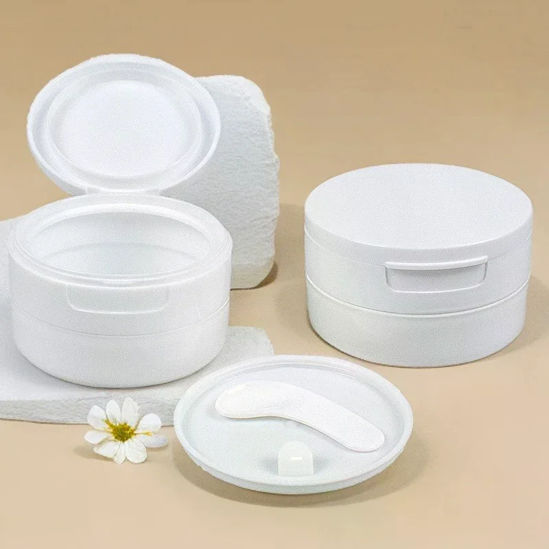 50g Wide Mouth Flip Cover Included Tooth Powder Bottle Makeup Remover Cream Jar Cotton Pad Container