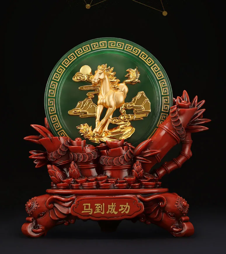 BEST Business gift - HOME Lobby OFFICE Company Shop Opening FENG SHUI GOOD LUCK Money Drawing auspicious horse crystal statue