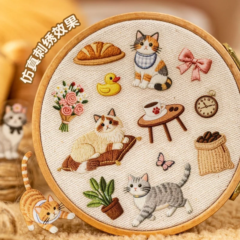 30pack/lot Kawaii Cat PET Stickers Cute Scrapbooking DIY Diary Decorative Stationery Sticker Album Stick Label