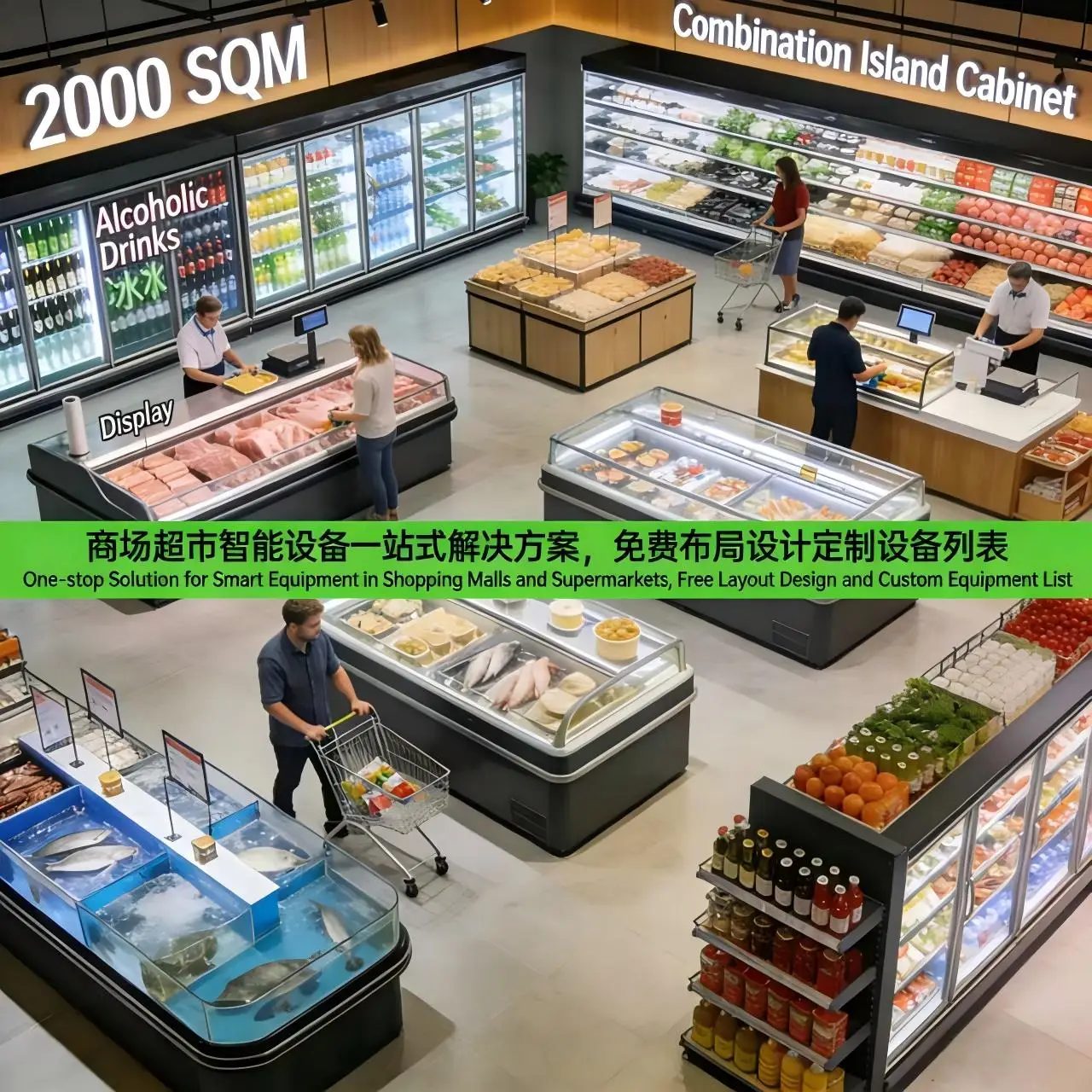 BDF-220 Commercial Display Cooler 4-Door Air-Cooled Cola Drink Fridge with LED Light Beer & Beverage Refrigeration for Bars - view 3
