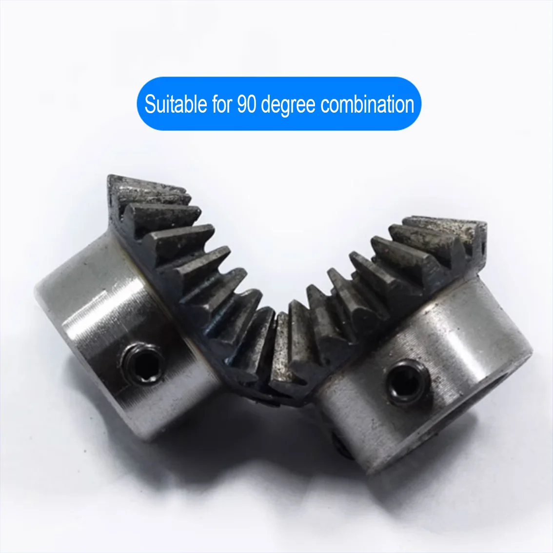 1Pc 1.5M-25T Bevel Gears Hole 8~20mm Keyway 4/5/6mm Speed Ratio 1:1 45#Steel Quenching 90 Degree Transmission with M5 Screw Hole