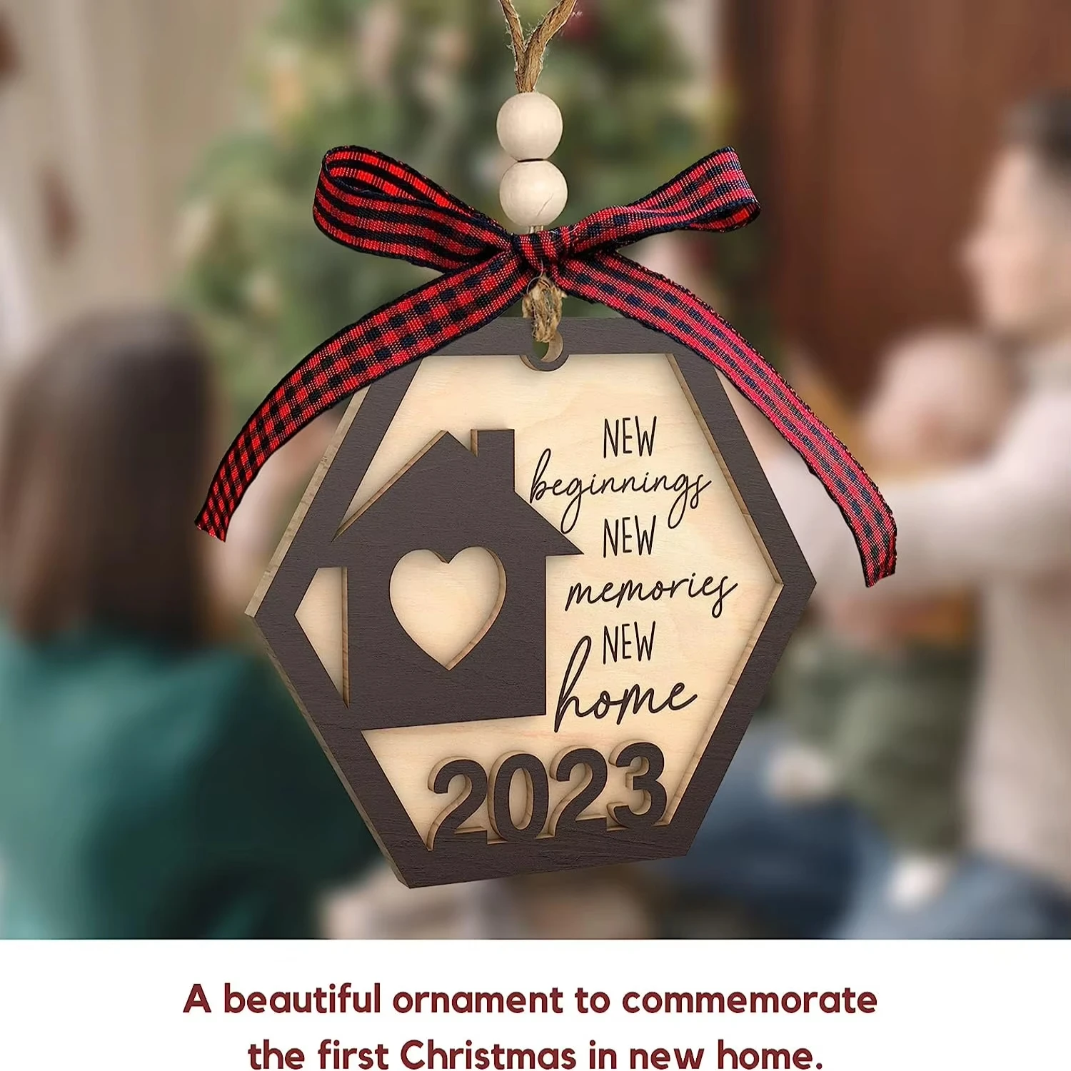 2pcs High-Quality Wood Christmas Ornament for Christmas Tree Decorations Pine garland Decoracion de navidad Ornaments Christmas