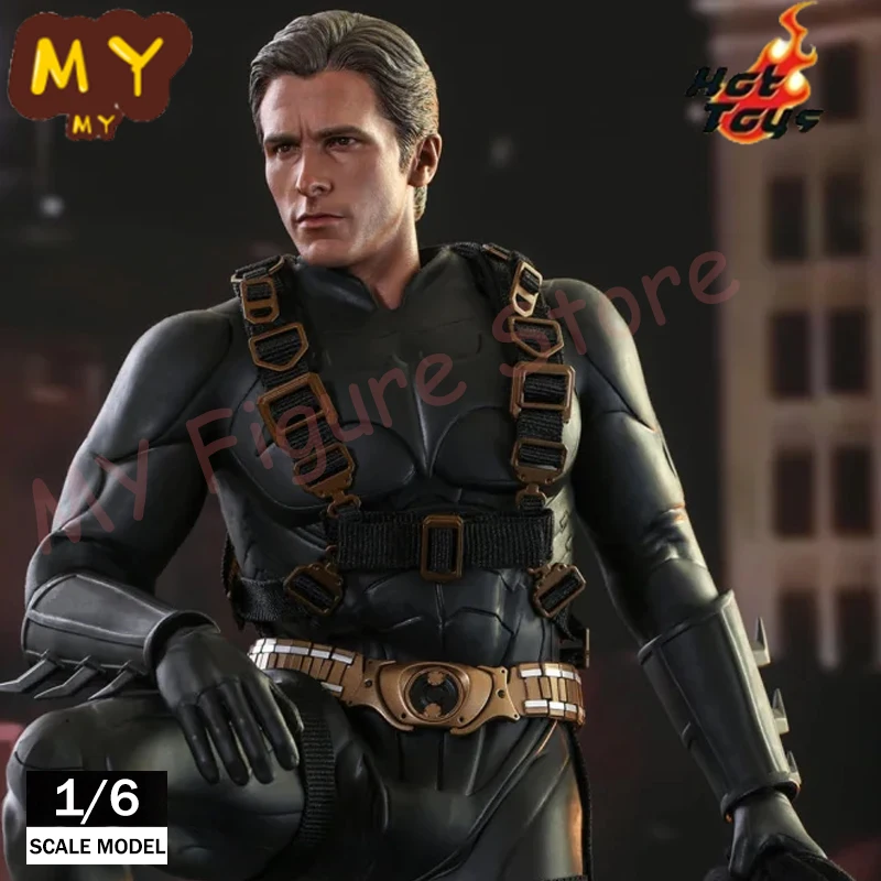 Original Hot Toys Batman Action Figure 1/6 Bruce Wayne Batman Anime Figure HT MMS595 Statue Collectble Dark Knight Model Toy