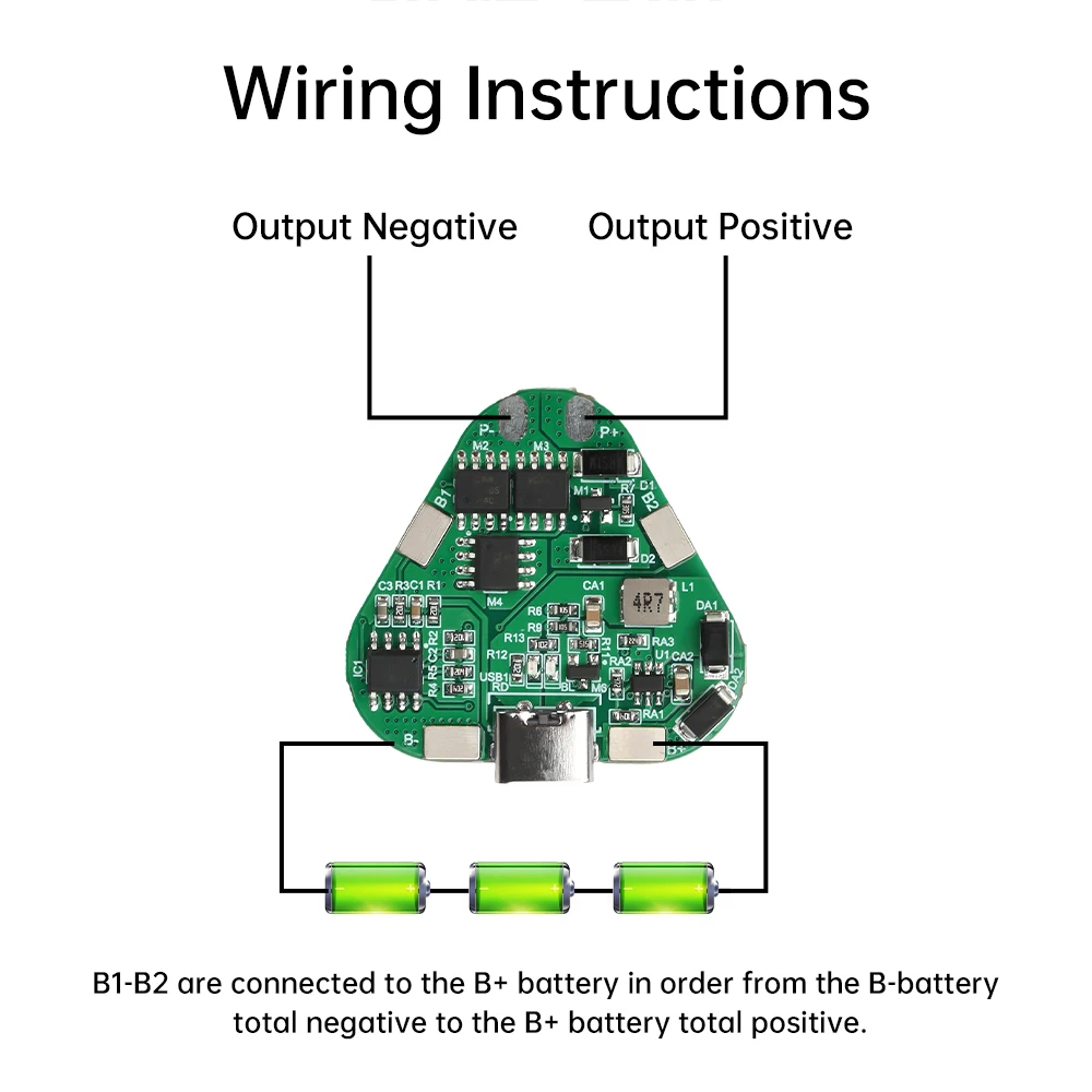 แผงวงจรป้องกันแบตเตอรี่ลิเธียม 18650 แบบชาร์จ 3S 12V 20A พอร์ตชาร์จ Type C จำนวน 1/5/10 ชิ้น