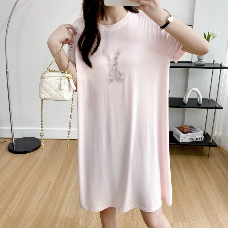 

Nursing Pajama Women Maternity Sleepwear Summer Short Sleeve Print Breast Feeding Nightgown Nursing Dress For Pregnant Lounge