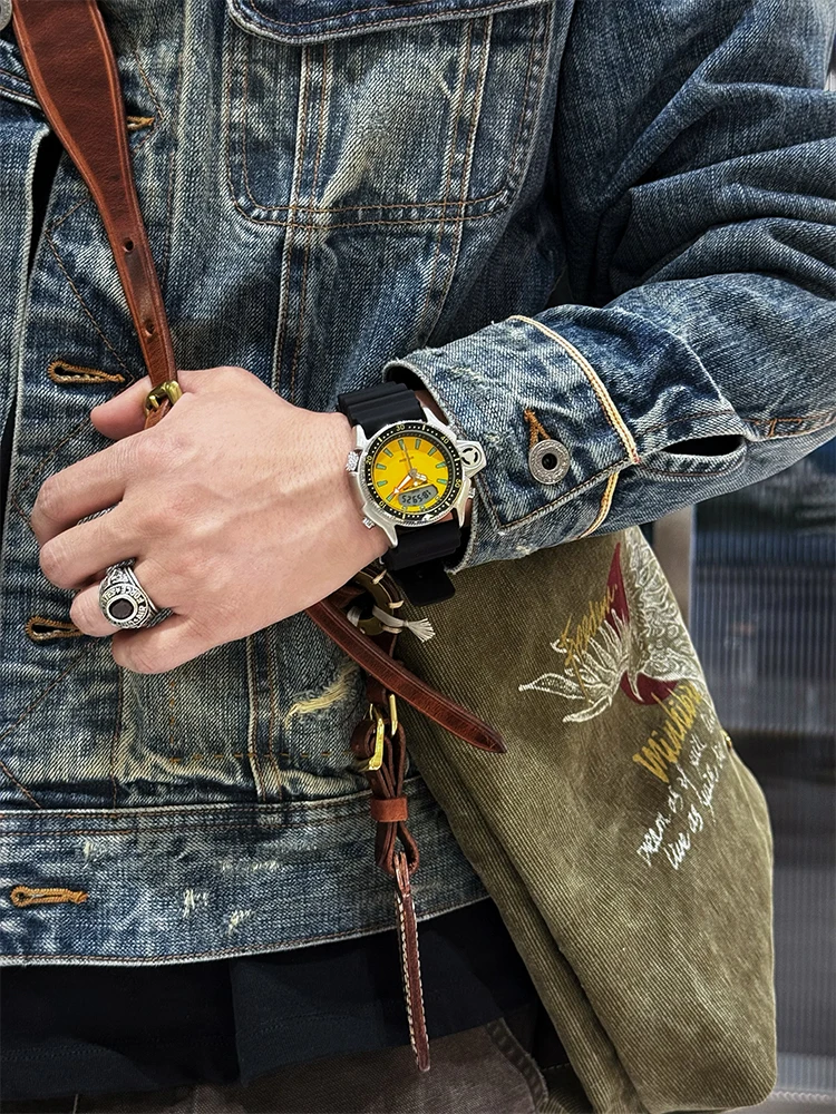 Новые подростковые винтажные модные крутые многофункциональные электронные часы Millennium с двойным дисплеем для занятий спортом на открытом воздухе