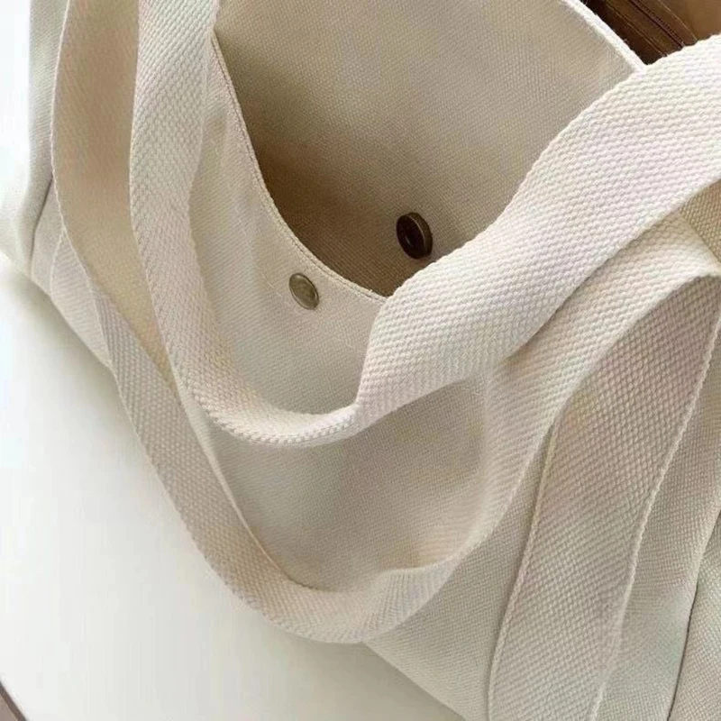 Large Capacity Canvas Tote Bags for Work Commuting Carrying Bag College Style Student Outfit Book Shoulder Bag Shopping Bag - view 4