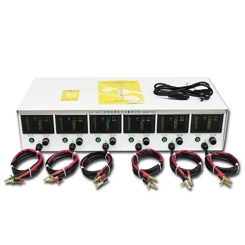 Six-Way EV Discharge Instrument: Battery Capacity Tester, 3.2V-18V Intelligent Detector, Color Screen
