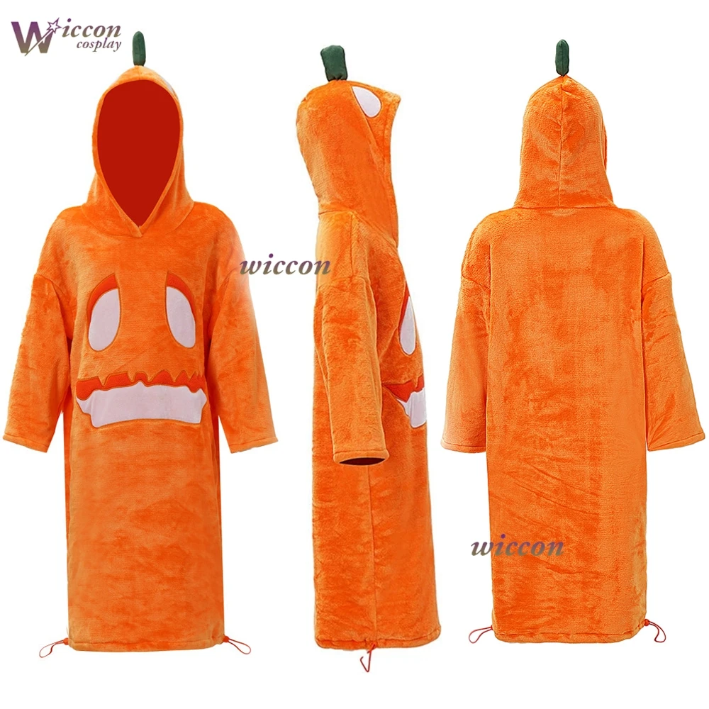 Cos Room Halloween Pumpkin Costume Cosplay Hooded Sweatshirt Onesie Pajamas Funny Sleepwear Robe Autumn Winter 110-160