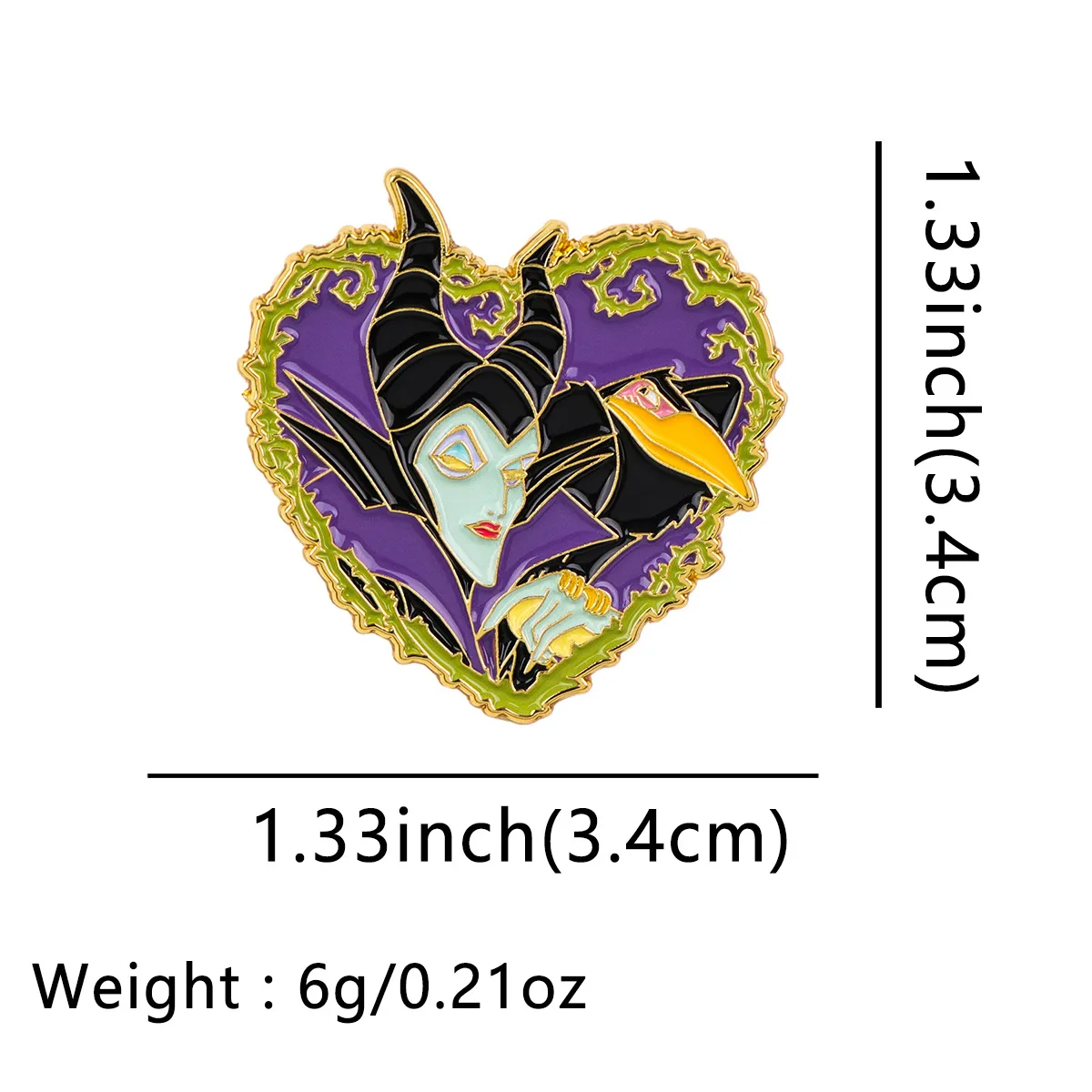 Enamel Pins Maleficent Brooch Pines Men Lapel Pins Badge on Backpack Clothing Accessories Quotes Jewelry Friends Gift Decoration